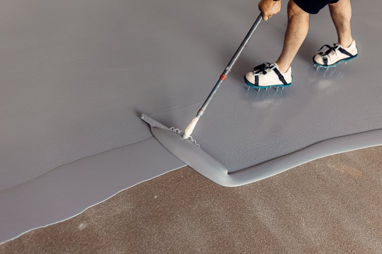 Professional garage floor coating installation