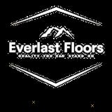 Everlast Floors logo featuring mountain peaks and tagline Quality You Can Stand On in white text on black background